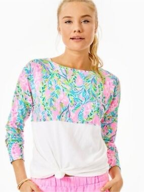 Lilly pulitzer finn top unicorn of the sea size large
